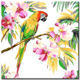 Painting by Numbers Parrot Palm Flowers